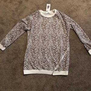 NWT leopard lightweight sweatshirt